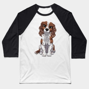 Red and white Cocker Spaniel cute puppy Baseball T-Shirt